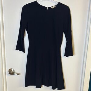 Forever 21 Navy blue  Fit & Flare Dress with slight bell sleeve | size small